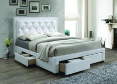 Voodi ENGLAND Valge PU 160x200